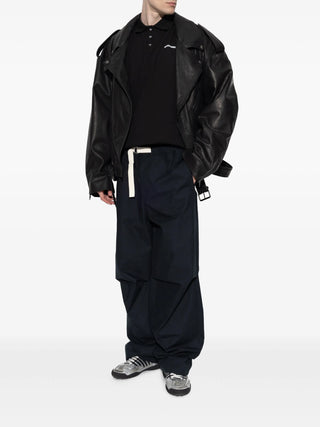 Dsquared2 Logo Print Piqué Polo Shirt in Black