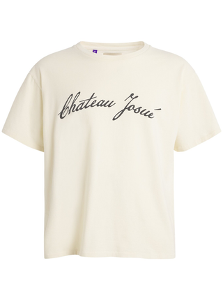 Gallery Dept Chateau Josué Script Logo T-Shirt in Cream