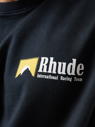 Rhude International Racing Logo T-Shirt in Black