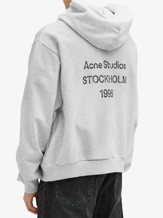 Acne Studios Stockholm Logo Hoodie in Grey
