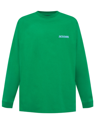 Jacquemus Le T-Shirt Gelo Print Ice Long Sleeved T-Shirt in Green