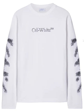 Off-White Diags Bit Book Sweatshirt in White