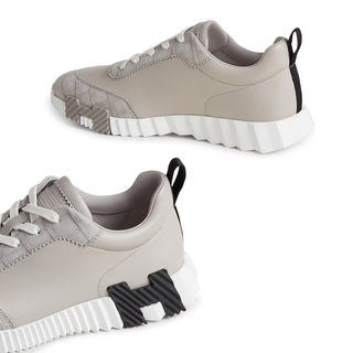 Hermes Paris Bouncing Calf Crocodile Sneaker Gris Quartz