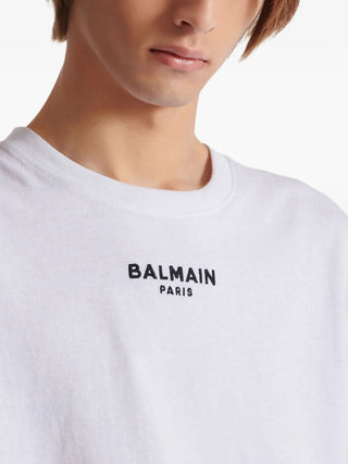 Balmain Paris Small Embroidered Logo T-Shirt in White