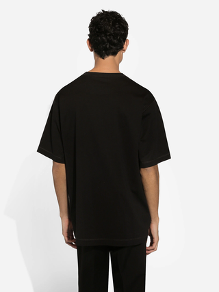Dolce & Gabbana Black Logo Detail T-Shirt in Black