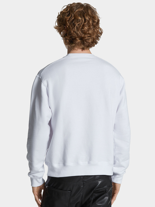 Dsquared2 DSQ2 Flame Print Sweatshirt in White