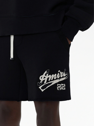 Amiri 22 Patch Logo Shorts in Black