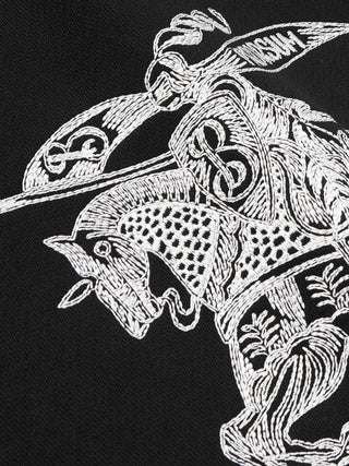Burberry EKD Knight Embroidered Logo Sweatshirt in Black