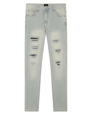 Magiri Indigo Ripped Slim Jeans in Blue