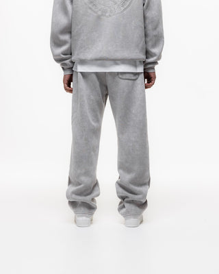 Magiri Embroidered Acid Wash Joggers in Washed Oatmeal