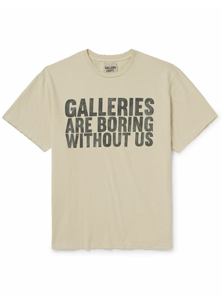 Gallery Dept Boring Galleries T-Shirt in Cream