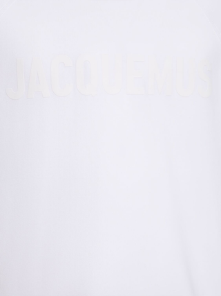 Jacquemus Le Typo Logo Printed Oversized T-Shirt in White