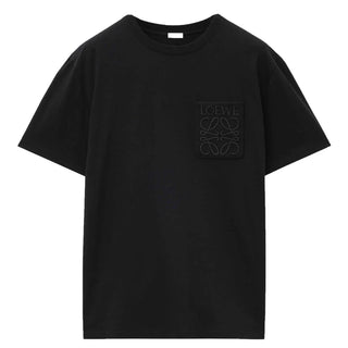 Loewe Relaxed Fit Tonal Pocket Logo T-Shirt in Black