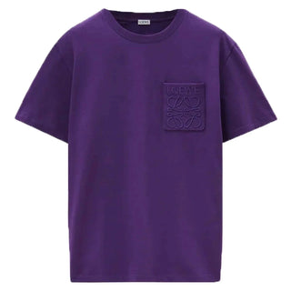 Loewe Relaxed Fit Tonal Pocket Logo T-Shirt in Tennis Purple