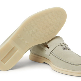 Loro Piana Summer Charms Suede Deep Ice Loafers