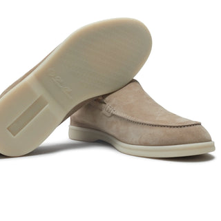 Loro Piana The Original Summer Walk Suede Beige Corda Loafers
