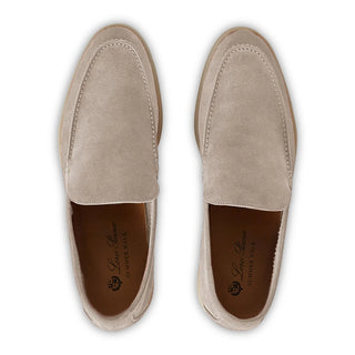 Loro Piana Summer Walk Suede Classic Beige Loafers