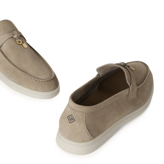 Loro Piana The Original Summer Charms Suede Beige Corda Loafers