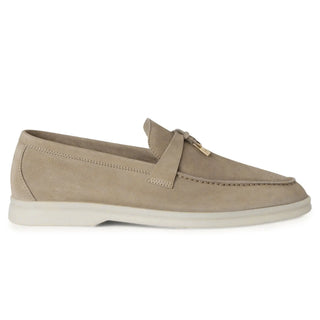 Loro Piana The Original Summer Charms Suede Beige Corda Loafers