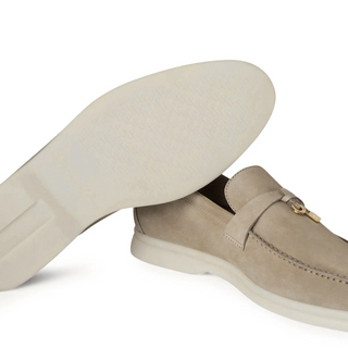 Loro Piana The Original Summer Charms Suede Beige Corda Loafers