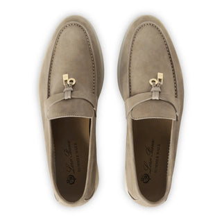 Loro Piana The Original Summer Charms Suede Beige Corda Loafers