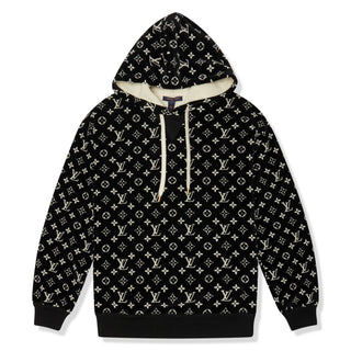 Louis Vuitton LV Monogram Oversized Black Hoodie