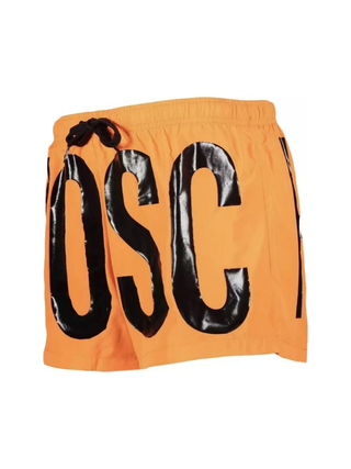 Moschino Print Logo Light Orange Swim Shorts