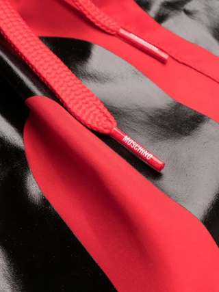 Moschino Print Logo Red Swim Shorts