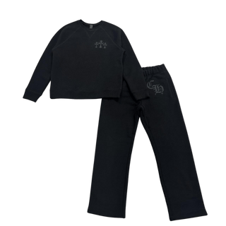 Chrome Hearts 711 Cemetery CH Logo Sweatshirt Tracksuit Black