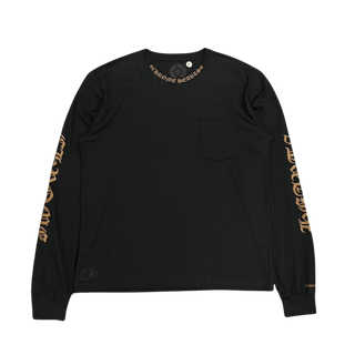 Chrome Hearts Fuck You Neck Logo Long Sleeve T-Shirt Black