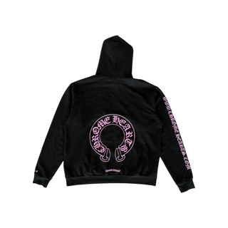 Chrome Hearts Online Exclusive Horse Shoe Hoodie Black/Pink
