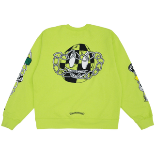 Chrome Hearts Matty Boy Link Crewneck Sweatshirt Lime Green