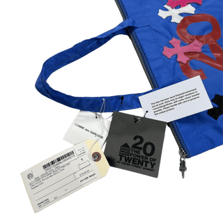 Chrome Hearts DSM Dover Street Market 20th Anniversary Multicolour Leather Cross Patch Tote Bag Blue