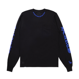 Chrome Hearts 1988 Neck Logo Long Sleeve T-shirt Black/Blue