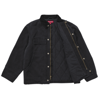 Supreme Old English Canvas Work Jacket Black