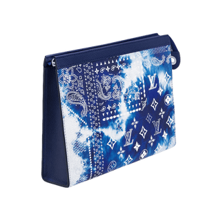 Louis Vuitton Pochette Voyage MM Monogram Bandana Bleached Blue