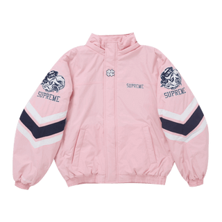Supreme Mitchell & Ness NCAA Hooded Stadium Jacket Pink