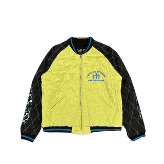 Chrome Hearts Matty Boy Flaming Youth Reversible Souvenir Jacket Black Yellow