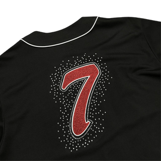 Supreme Rhinestone Baseball Jersey Black