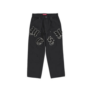 Supreme Old English Canvas Double Knee Painter Pant Black