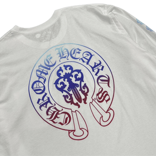 Chrome Hearts Gradient Horseshoe Dagger Logo Long Sleeve T-Shirt White
