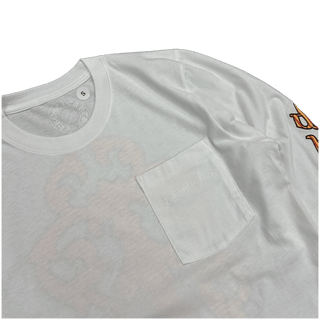 Chrome Hearts Stripe Dagger Logo Long Sleeve T-Shirt White