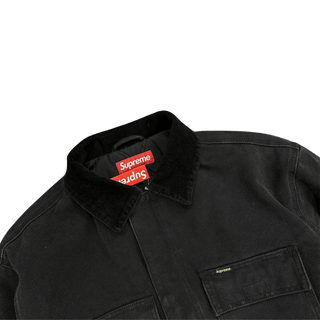 Supreme Old English Canvas Work Jacket Black