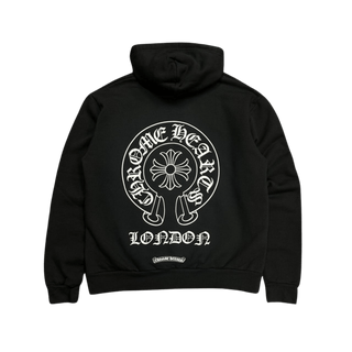 Chrome Hearts London Exclusive Horseshoe Logo Hoodie Black