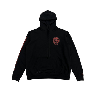 Chrome Hearts Horseshoe Logo Hoodie Black Red