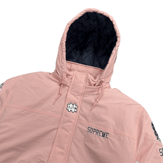 Supreme Mitchell & Ness NCAA Hooded Stadium Jacket Pink