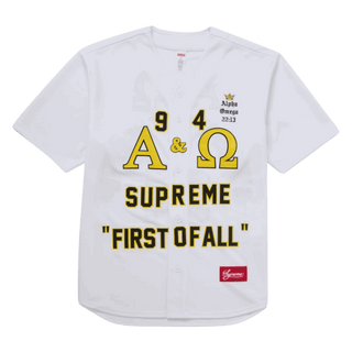 Supreme Alpha Omega Baseball Jersey White