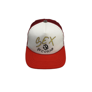 Chrome Hearts Matty Boy Sex Records Trucker Cap Red