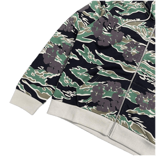 Denim Tears Forest Camo Cotton Wreath Zip Up Hoodie Green