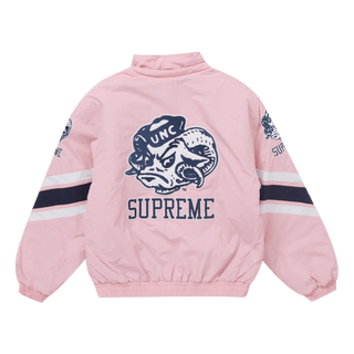 Supreme Mitchell & Ness NCAA Hooded Stadium Jacket Pink